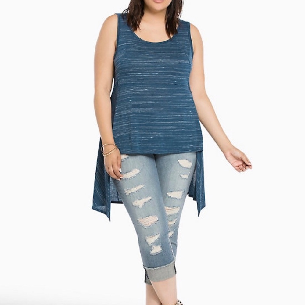 Speckle Hi-Lo Tank Top - Picture 2 of 5